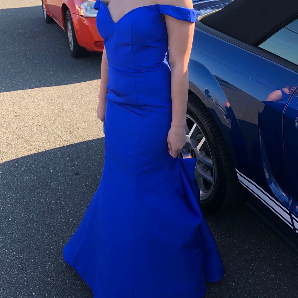 Sherri hill off the shoulder mermaid dress